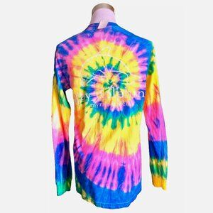 NWT! NEW! GAY DOLPHIN GIFT COVE SHOP MYRTLE BEACH RAINBOW TIE DYED T-SHIRT SMALL